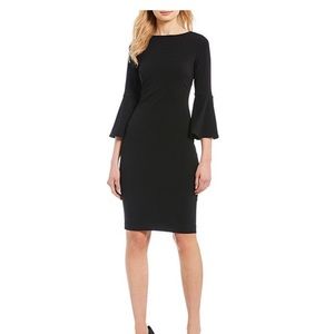 Calvin Klein black dress with bell sleeves